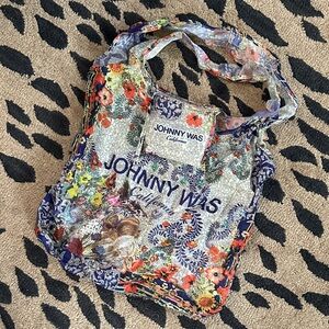 Johnny Was Colorful Floral Tote Bag